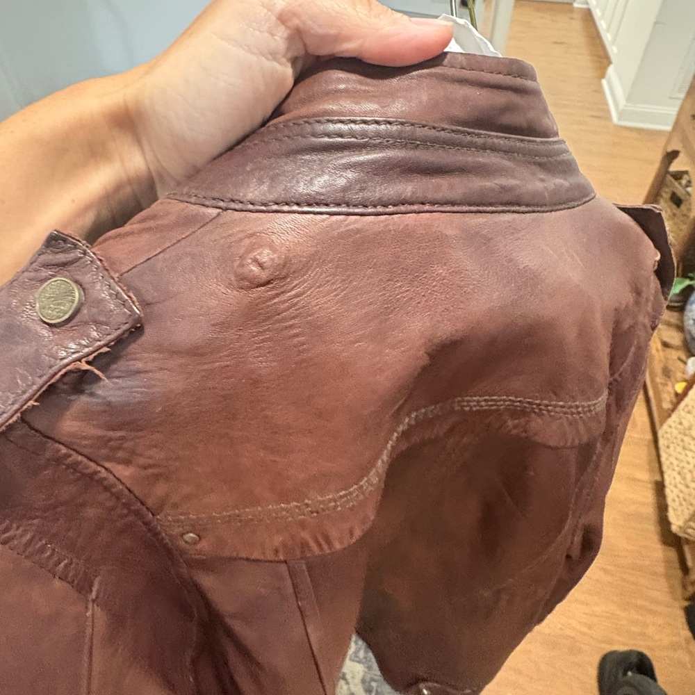 Cole Haan Vintage Leather Jacket - Picture 6 of 7